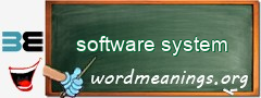 WordMeaning blackboard for software system